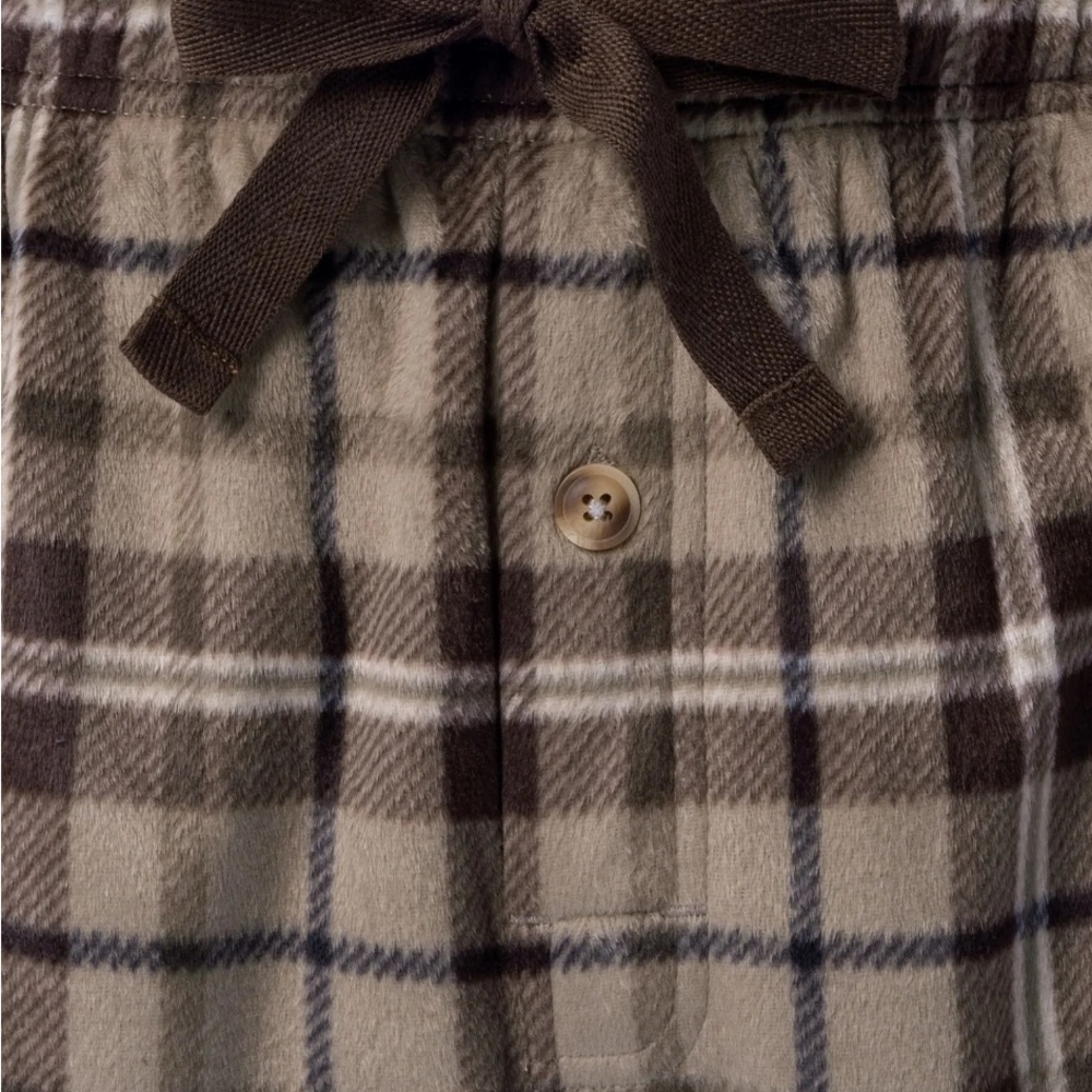 Fruit of the Loom Men's Plaid pajama Pants - Brown and Cream
